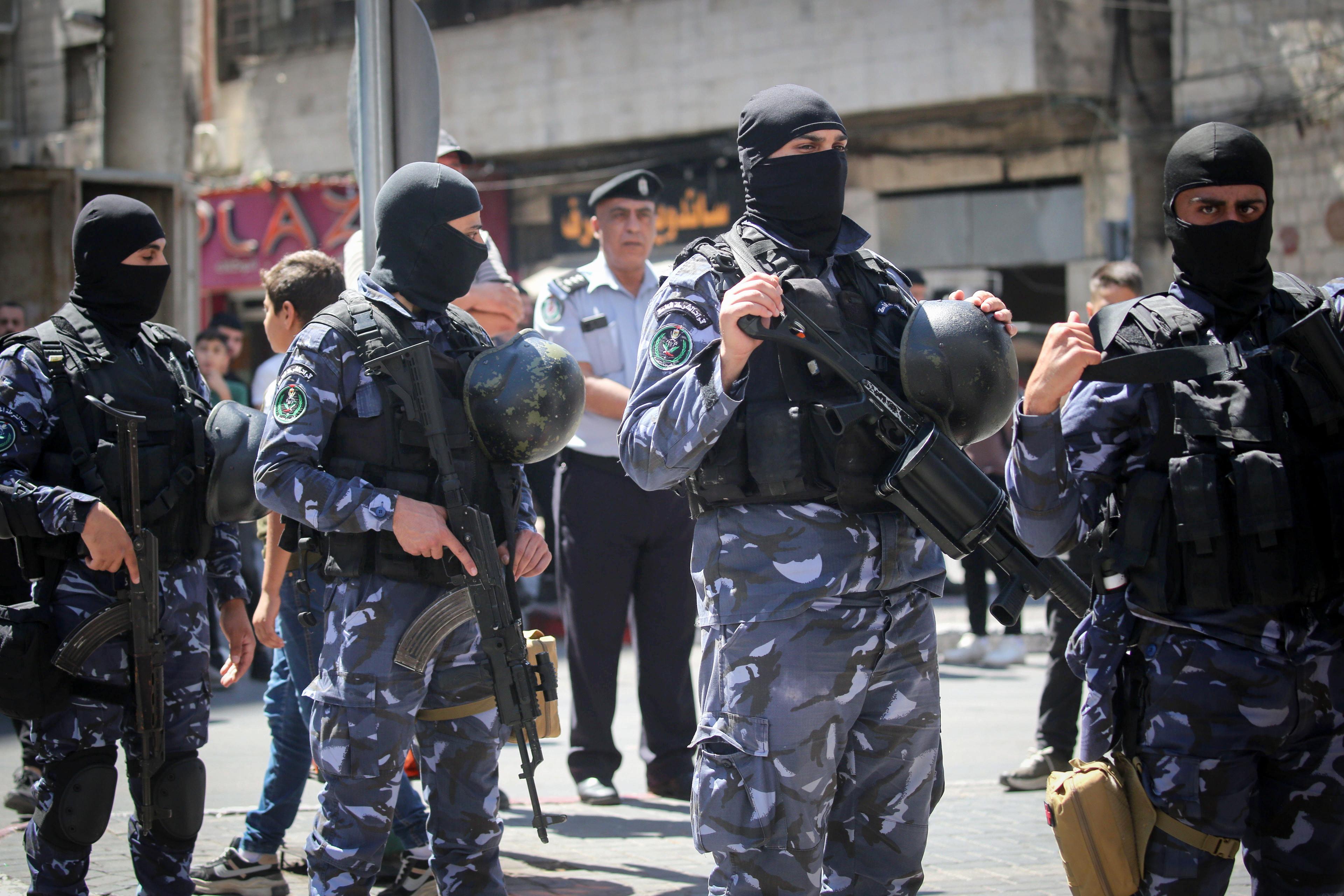 Palestinian police, Nablus, July 2025