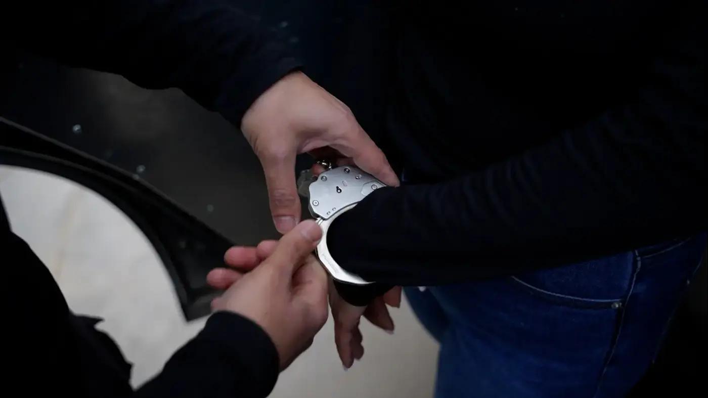 Police arresting terror suspect