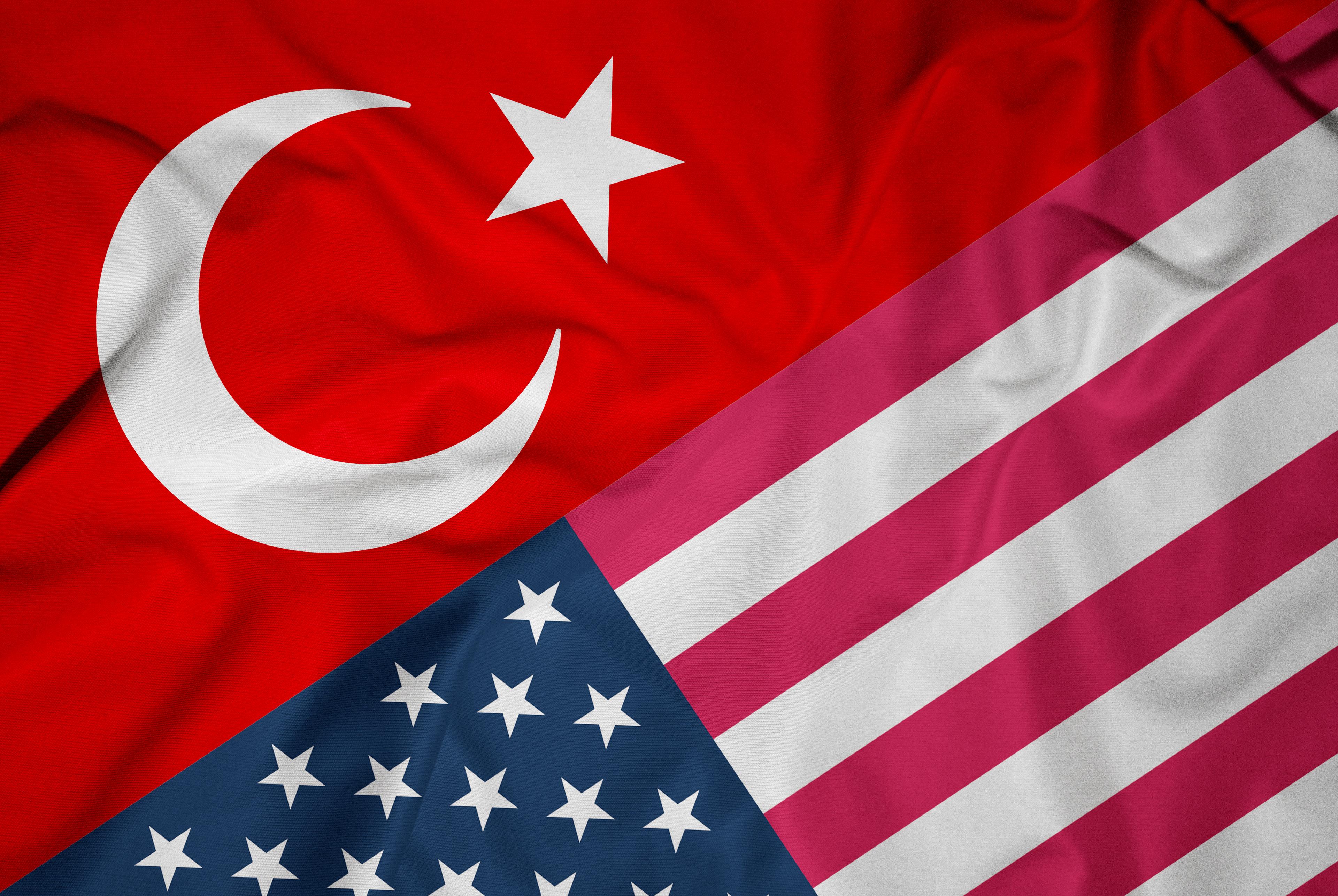 Turkey, US Flags