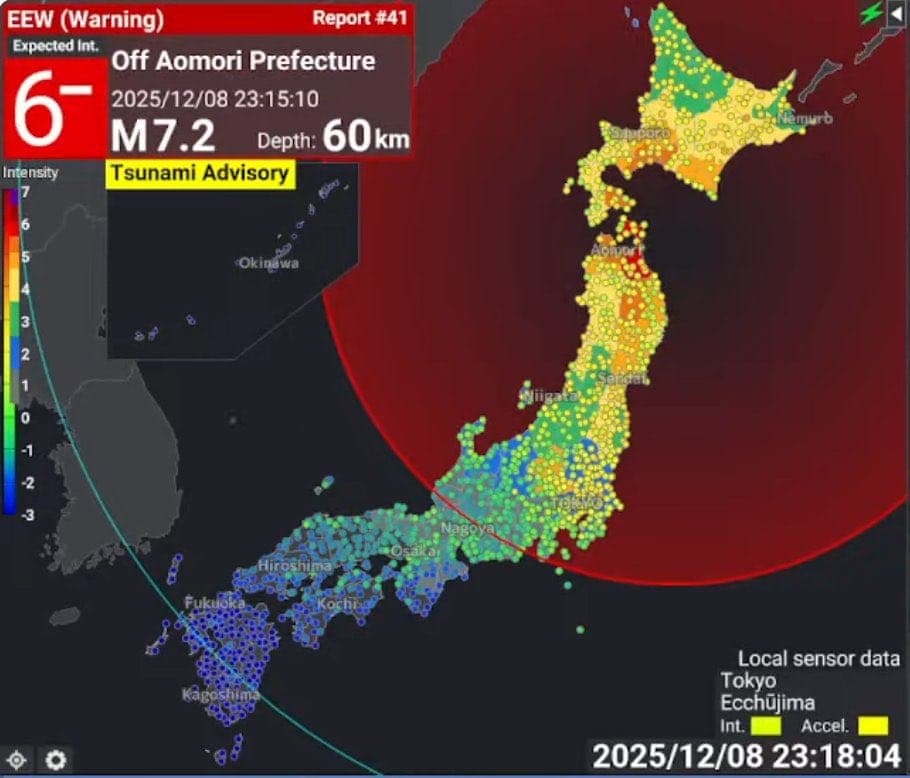 Massive Earthquake Felt in Japan; Tsunami Warning Activated