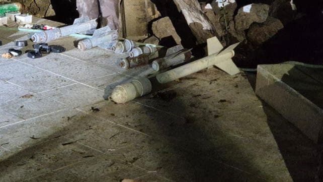 Armed and prepared rockets found by the IDF in a village near Tulkarm. December 9, 2025.