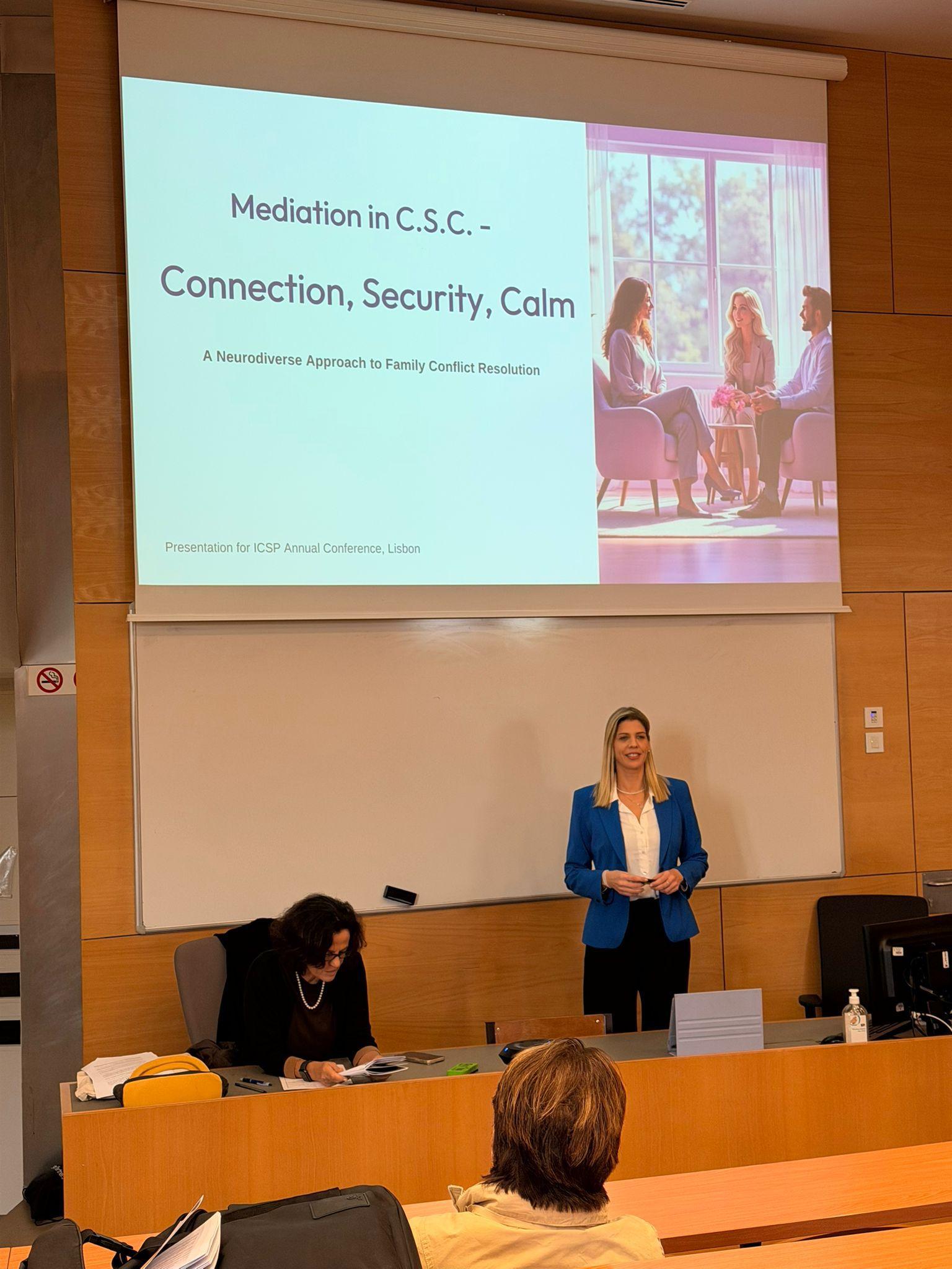 Moran Samun at Shared-Parenting Conference in Lisbon