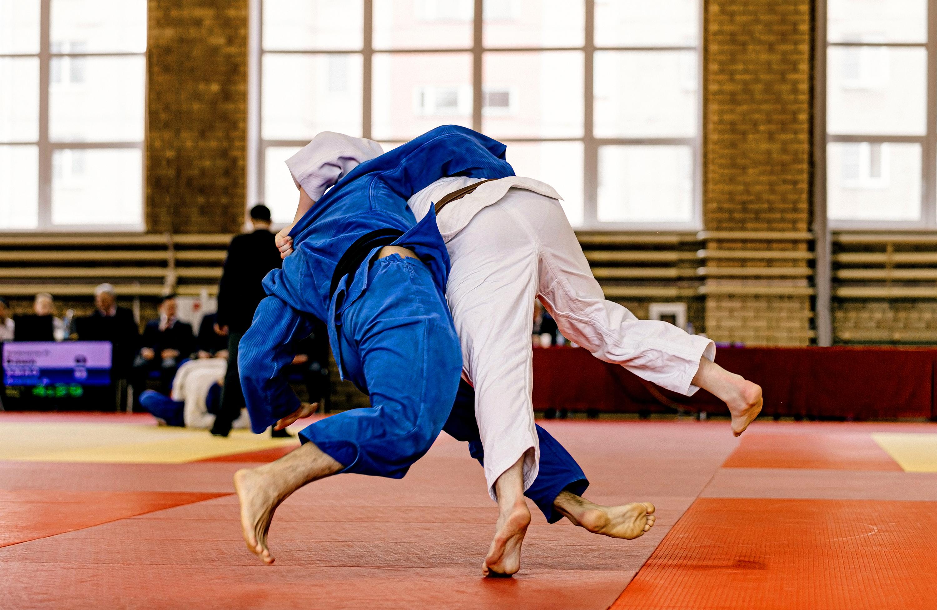 Two judokas in judo competition