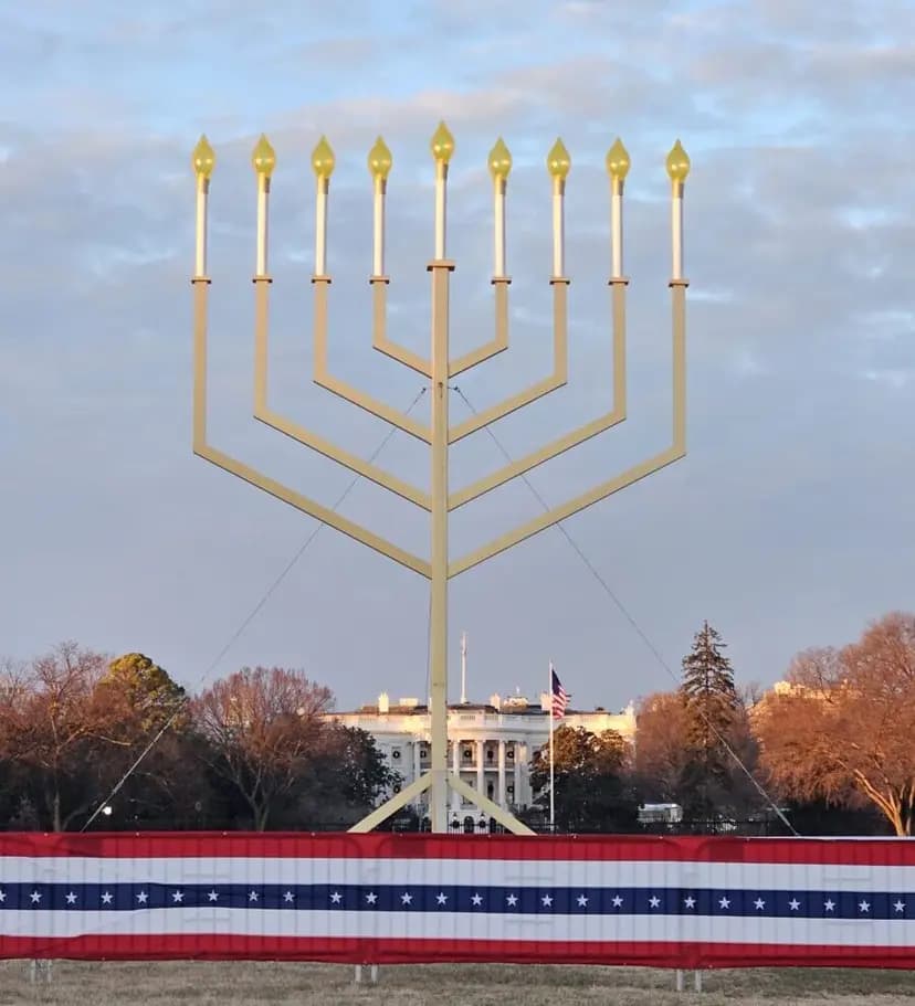 Menorah lighting outside the White House