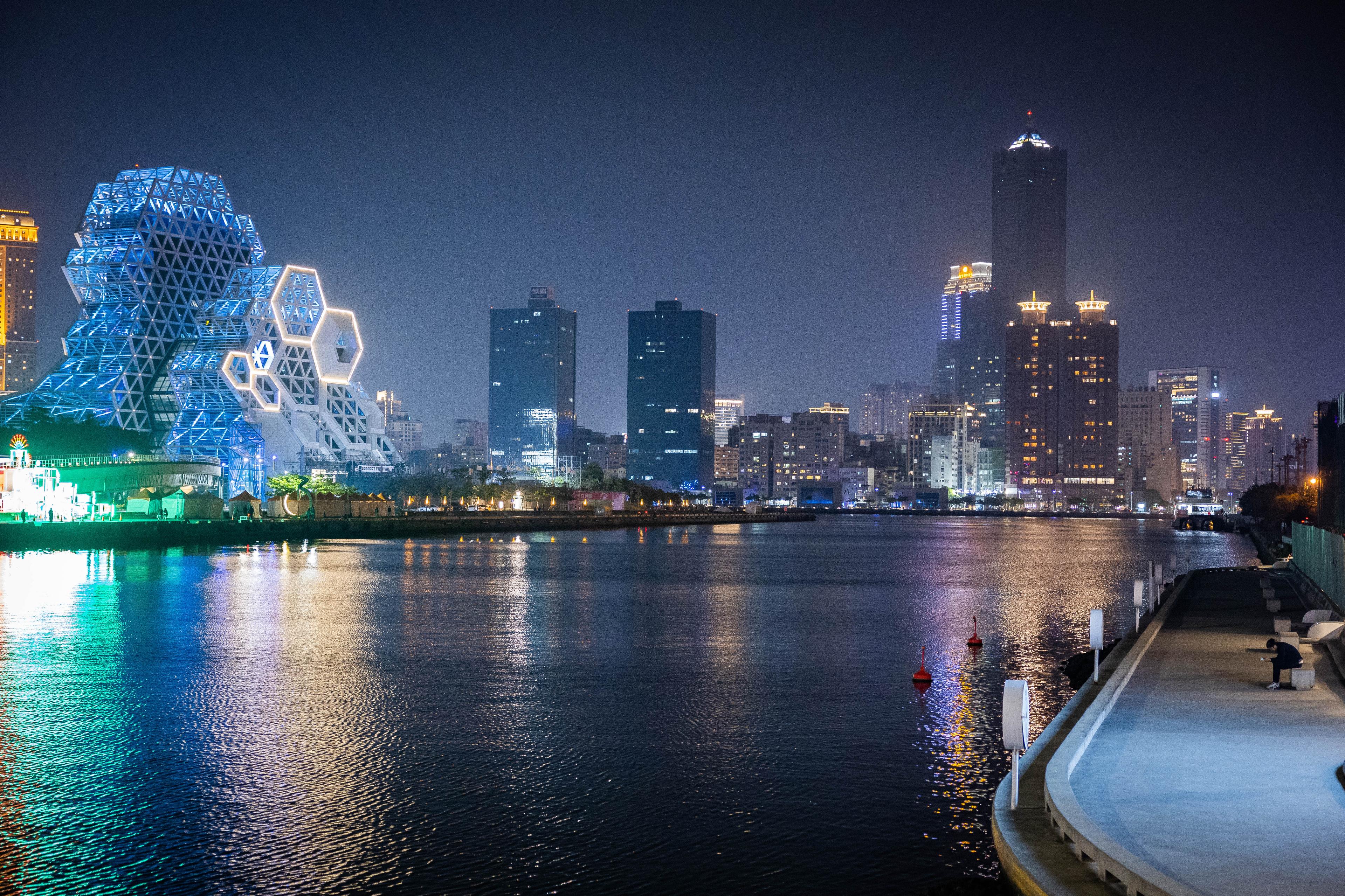 View from Kaohsiung City, Taiwan. March 29, 2023.