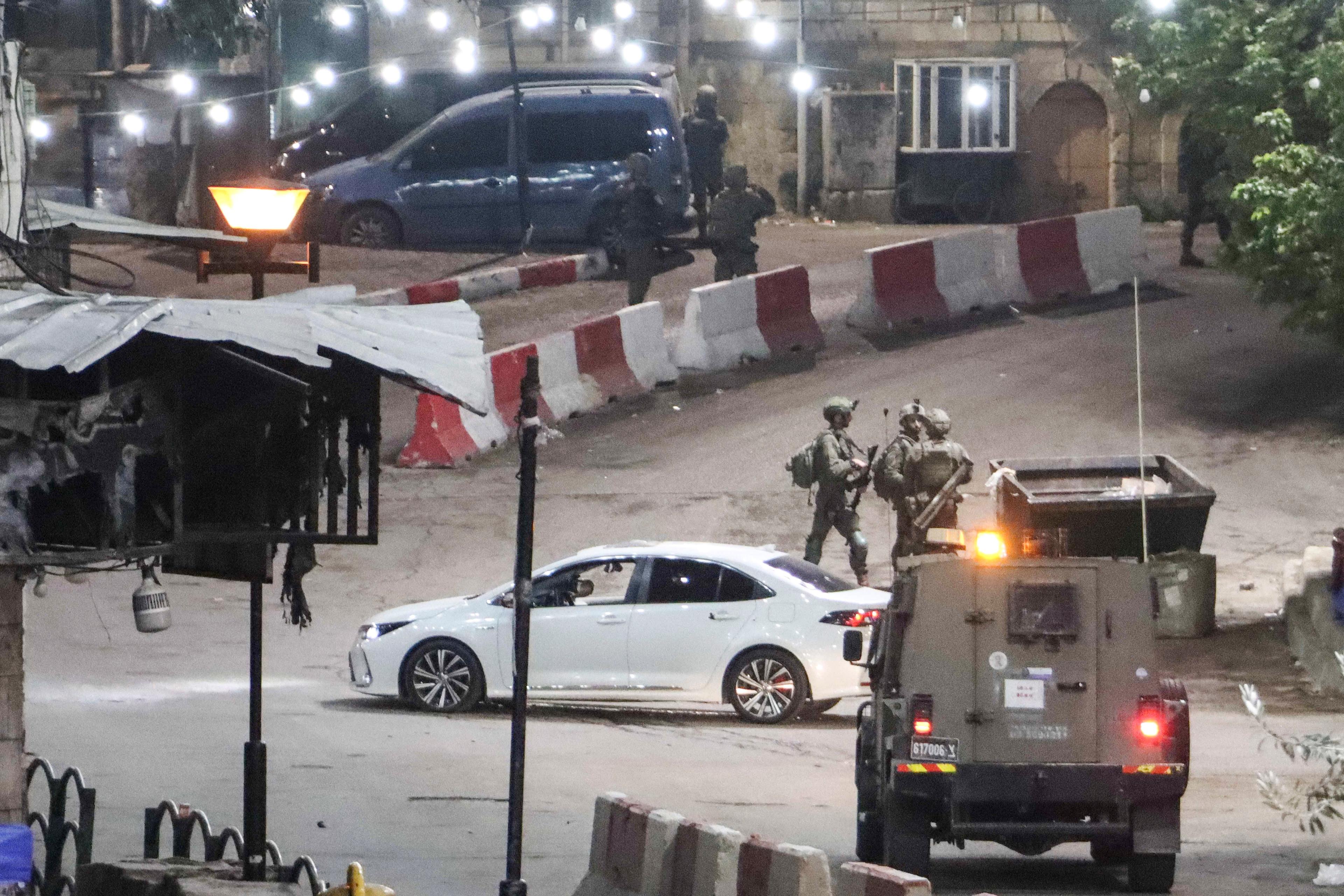 Secene of ramming attack, Hebron