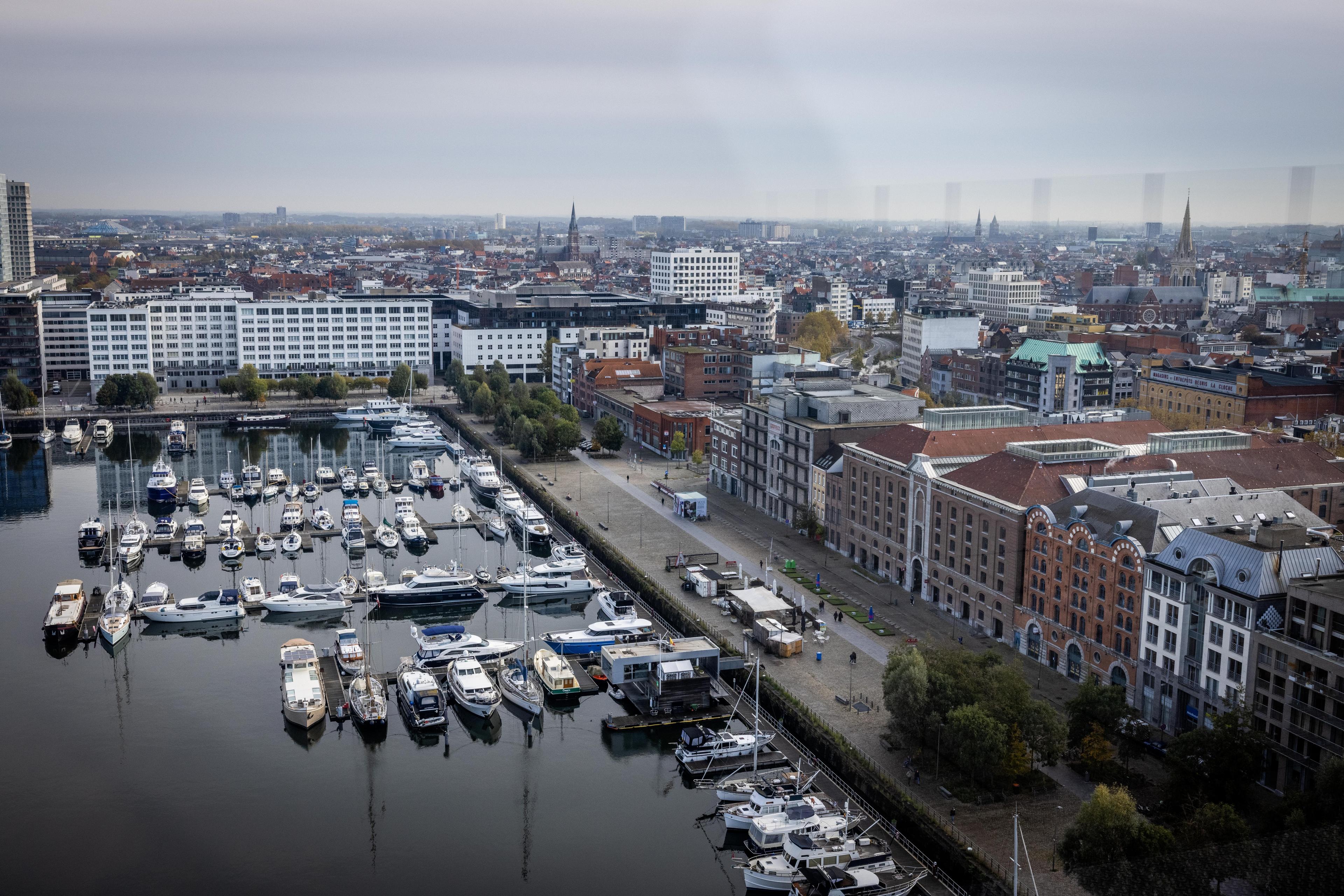 View of the city of Antwerp, Belgium. November 02, 2021.