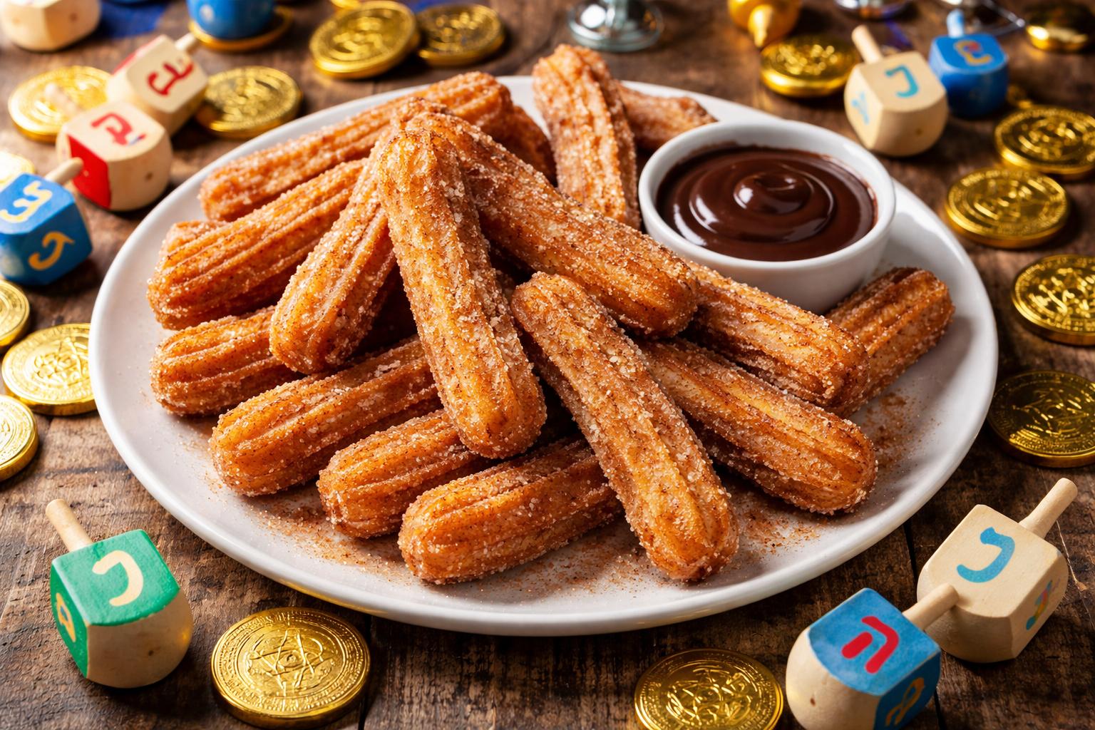 Churros at a Chanuka party.