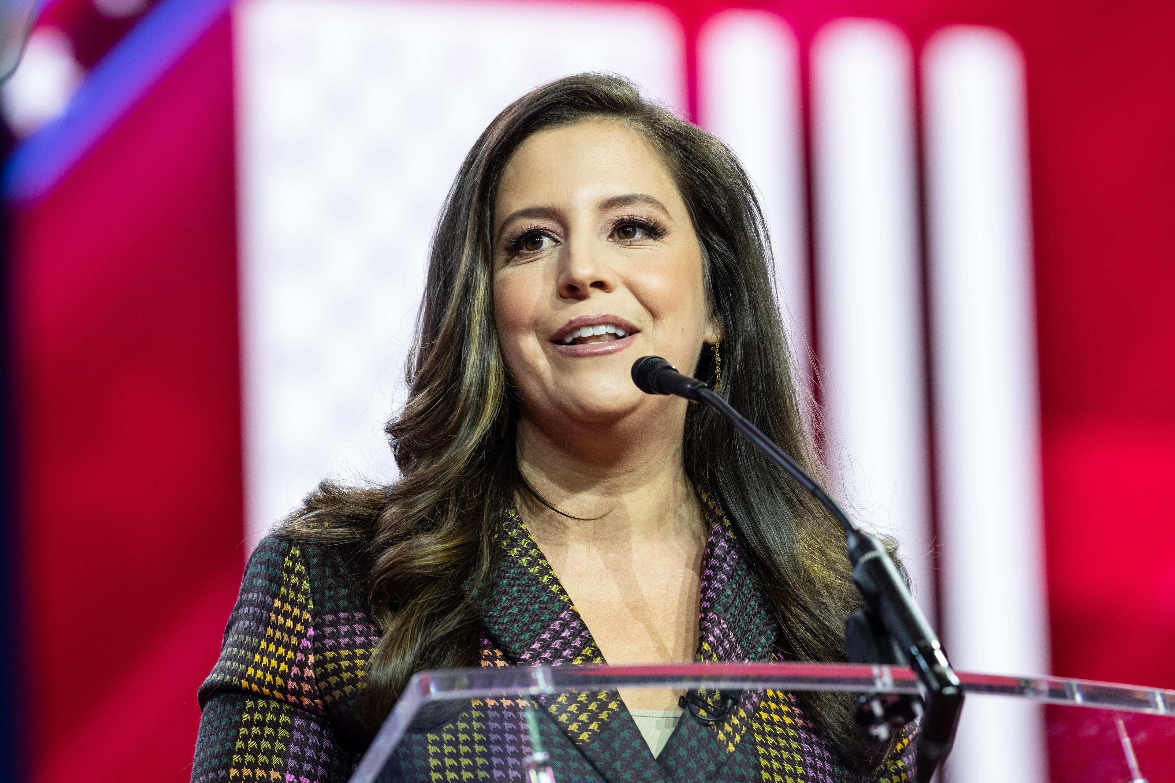 Congresswoman Elise Stefanik speaks on the 3rd day of CPAC Washington, DC conference at Gaylord National Harbor Resort  Convention on March 4, 2023.