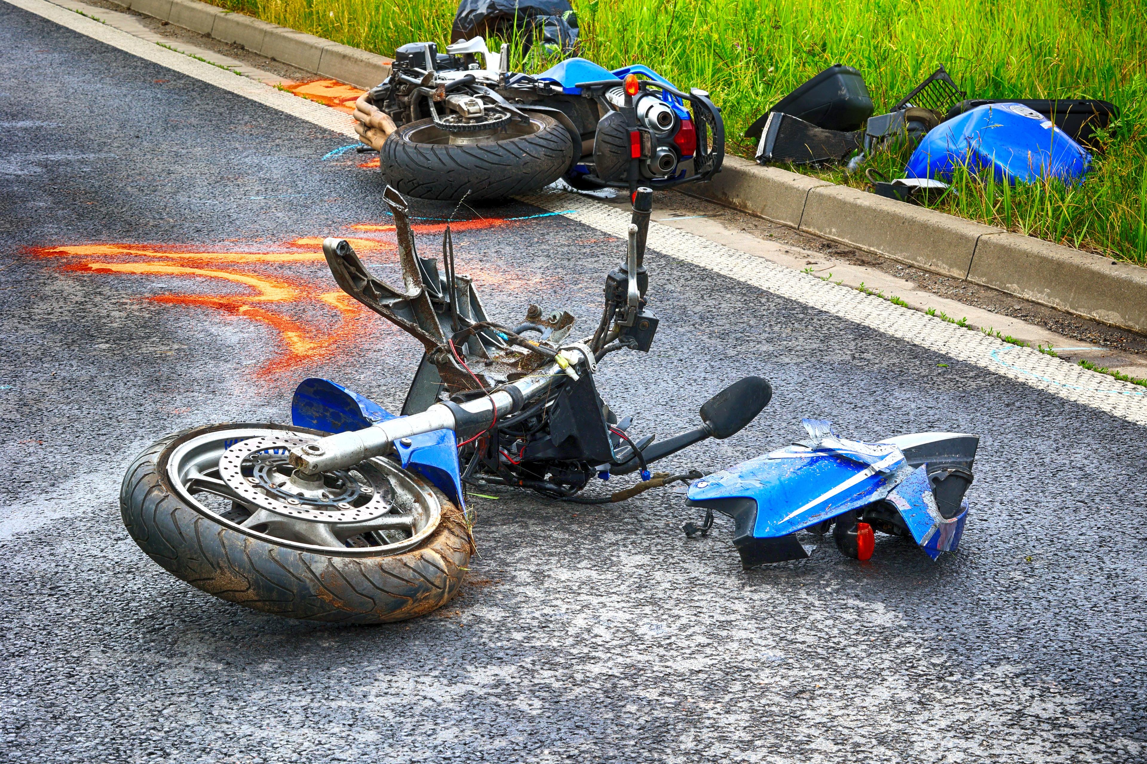 Motorcycle crash (illustration)