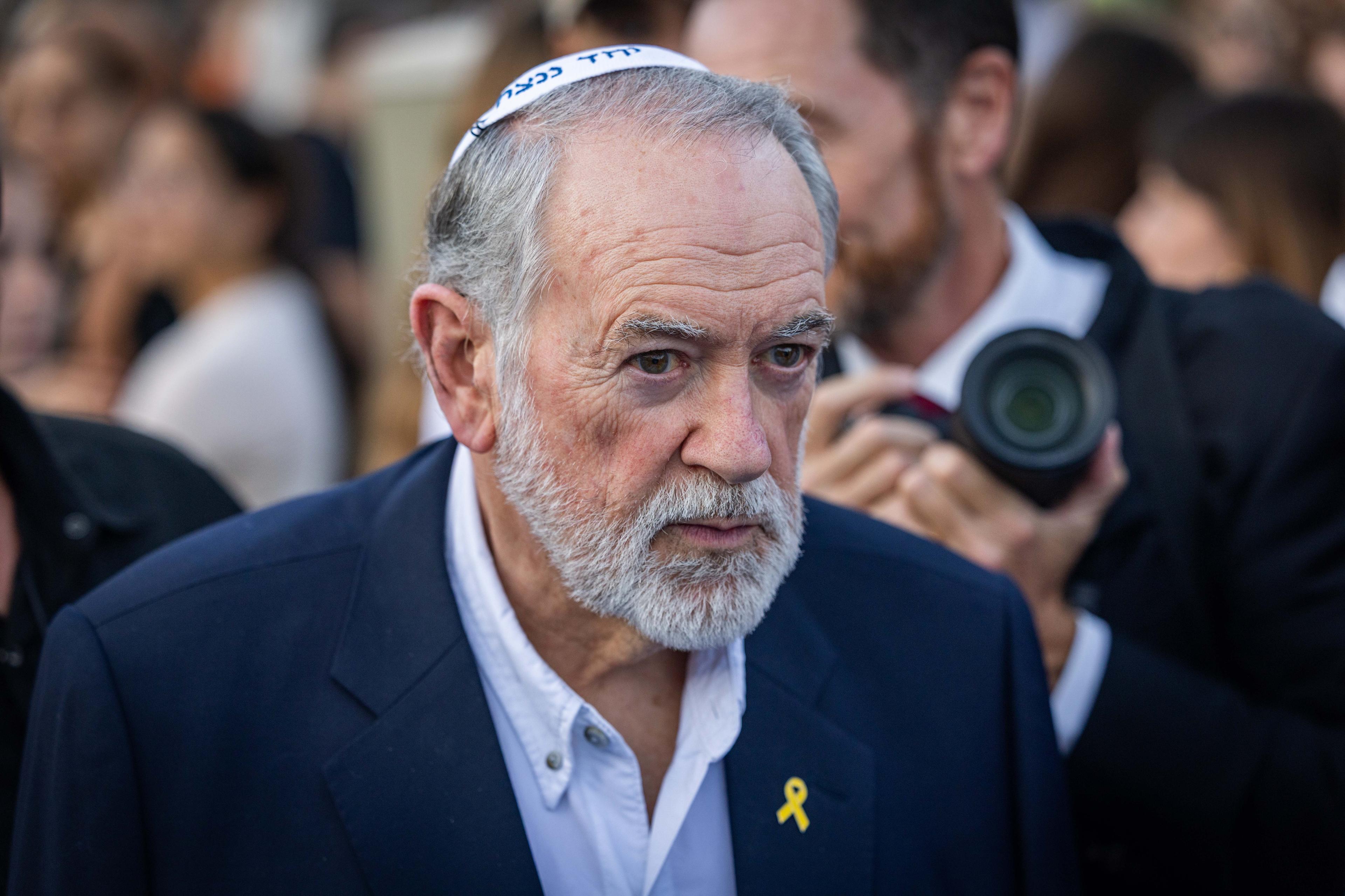 US Ambassador to Israel Mike Huckabee visits at the Western Wall in Jerusalem’s Old City, at the end of Tisha B’Av, August 3, 2025.