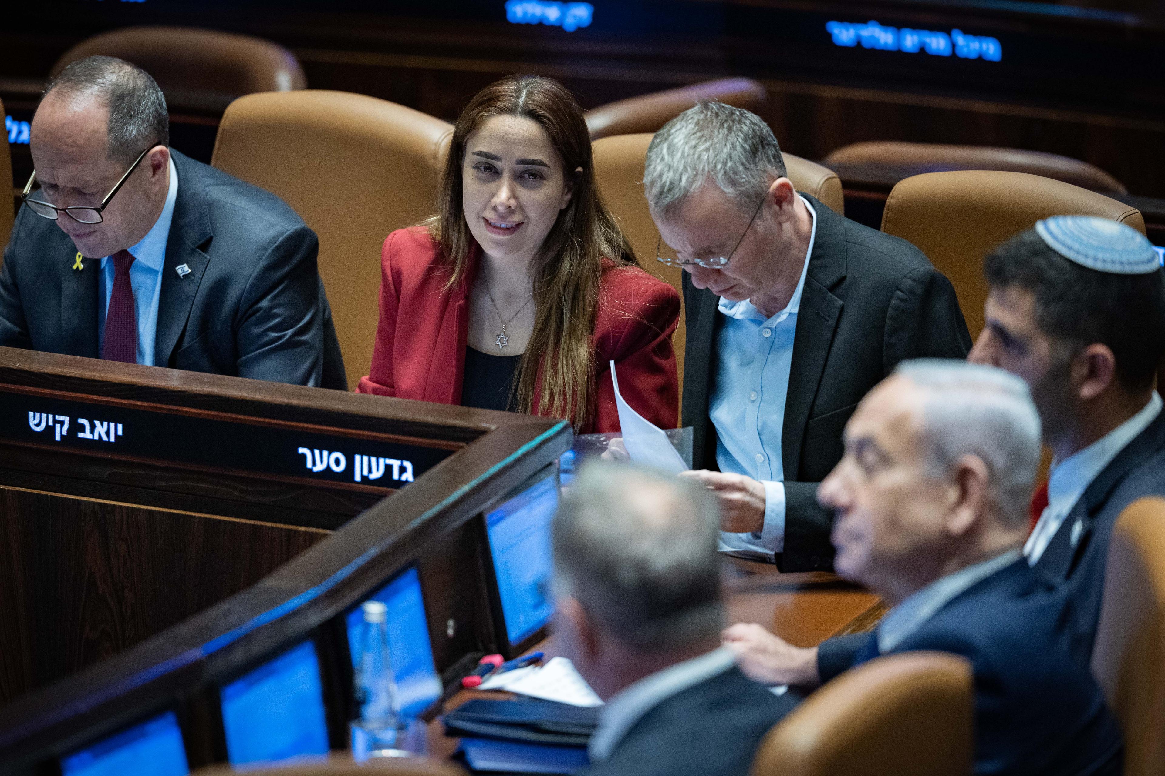A 40 signatures debate, at the plenum hall of the Knesset, the Israeli parliament in Jerusalem, on November 10, 2025.