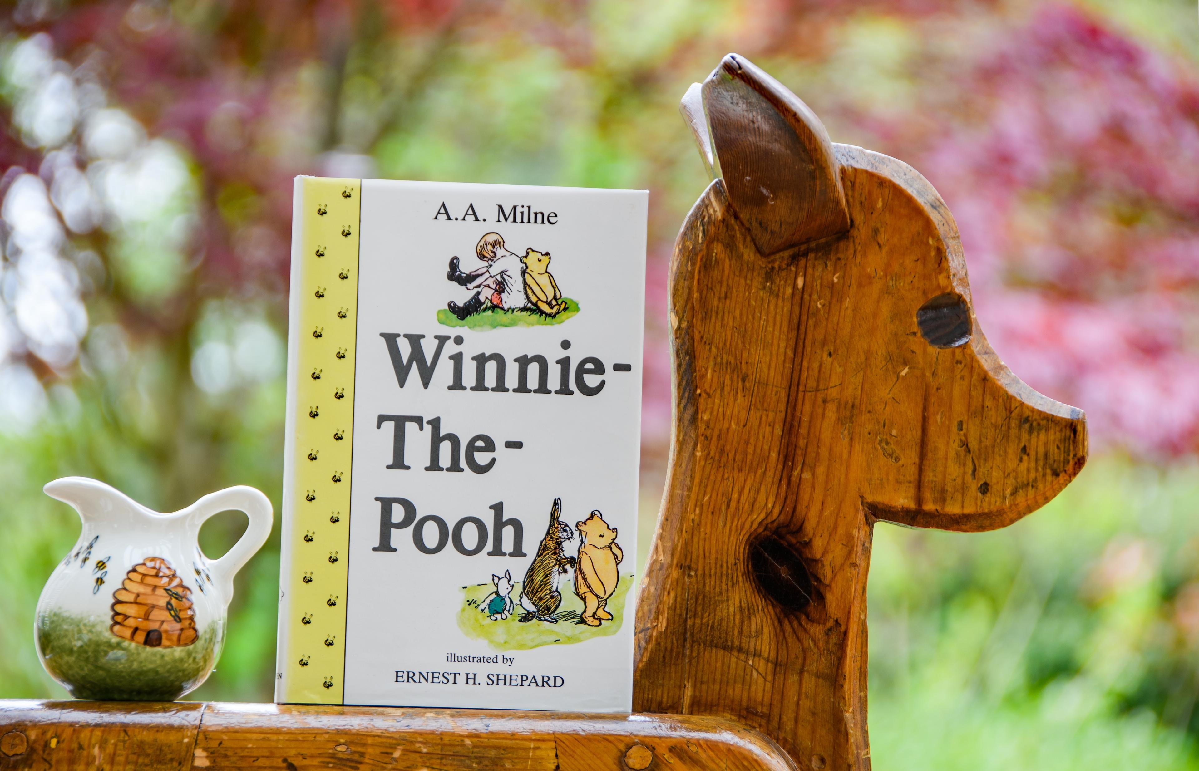 Exeter UK. 04-30-23. Winnie the Pooh book. Classic Collection by A.A. Milne. Children's story book about the adventures of Christopher Robin, Piglet, Poo, Eeyore and Tigger. 