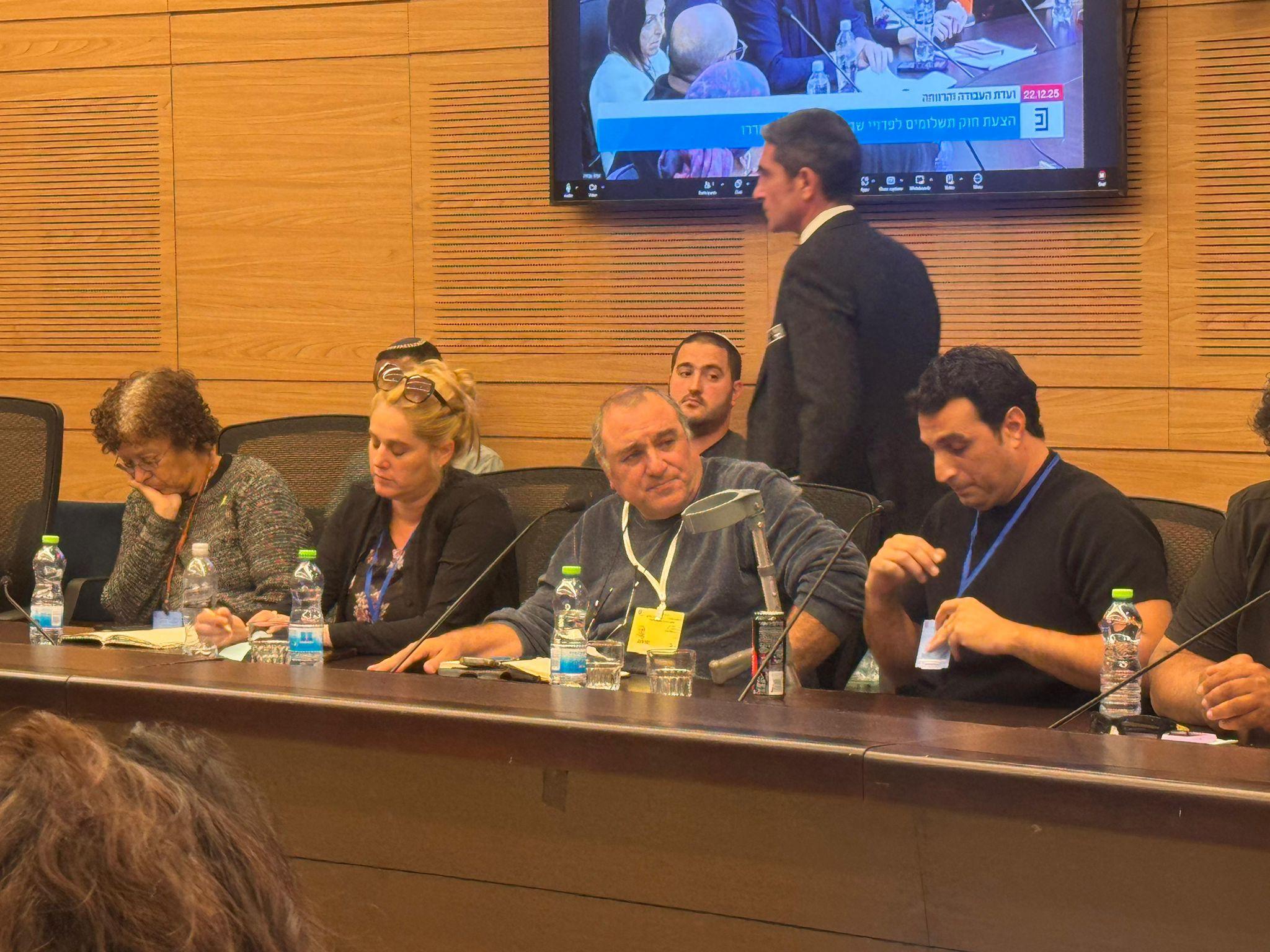 Nissim Shalem at the meeting of the Labor and Welfare Committee.