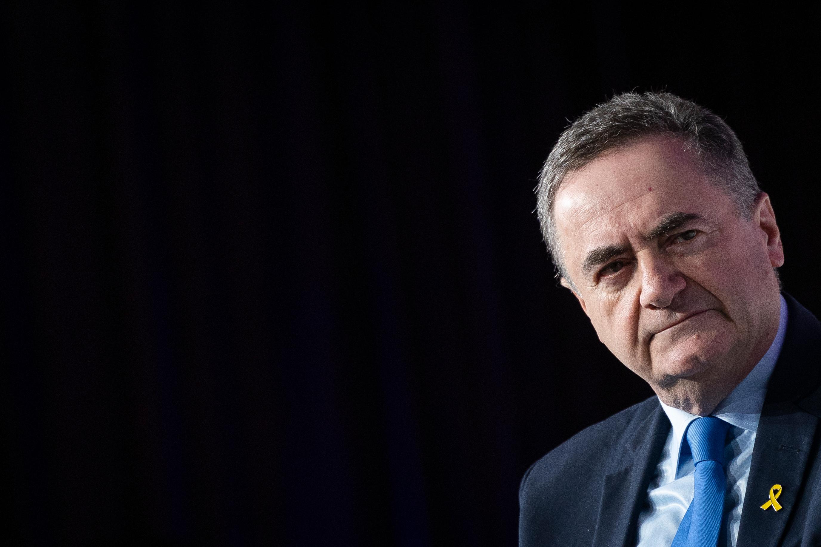 Minister of Defense Israel Katz attends a conference of the Israeli newspaper Makor Rishon in Jerusalem, December 25, 2025.