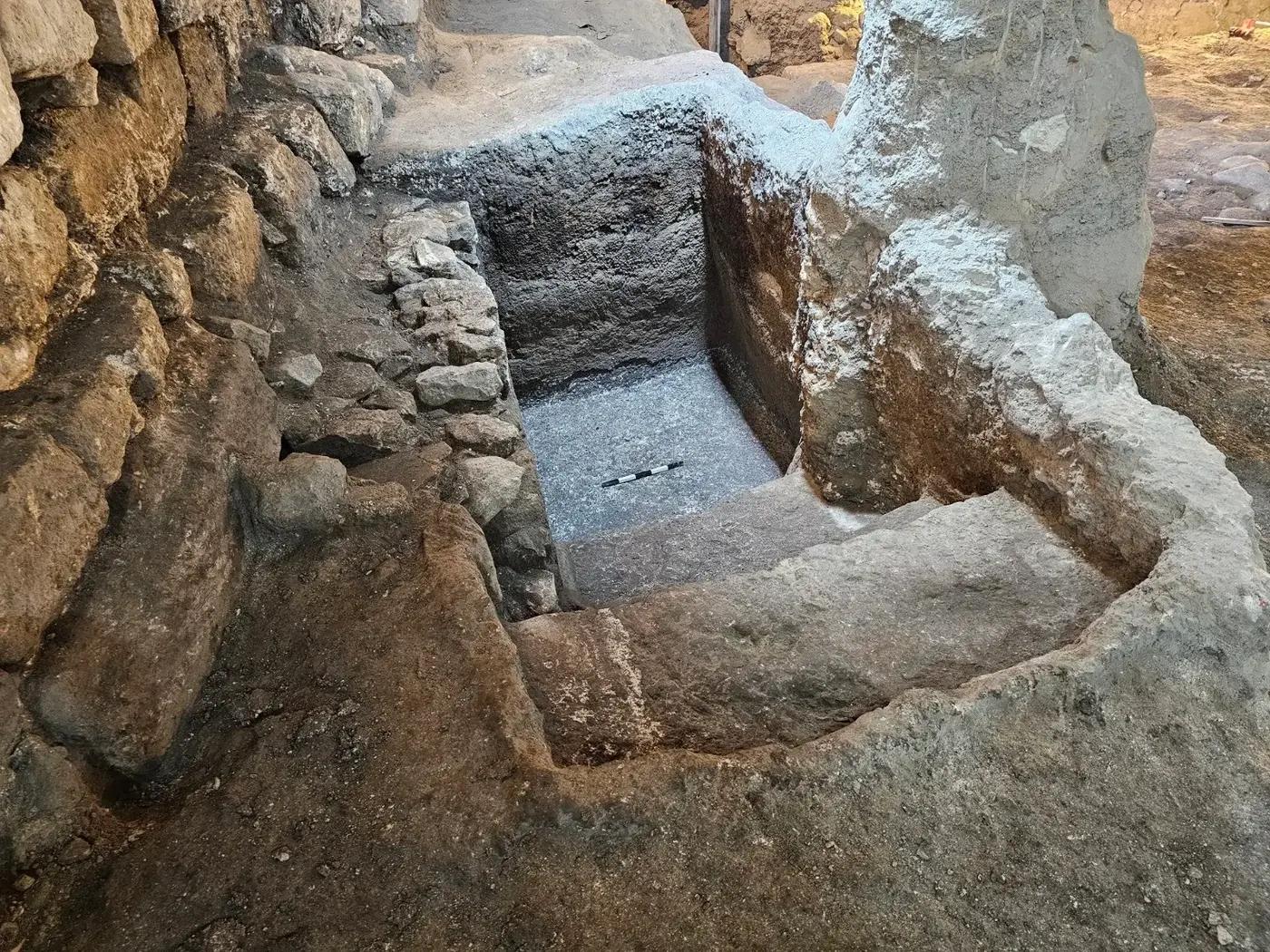 A photo of the ancient mikveh.