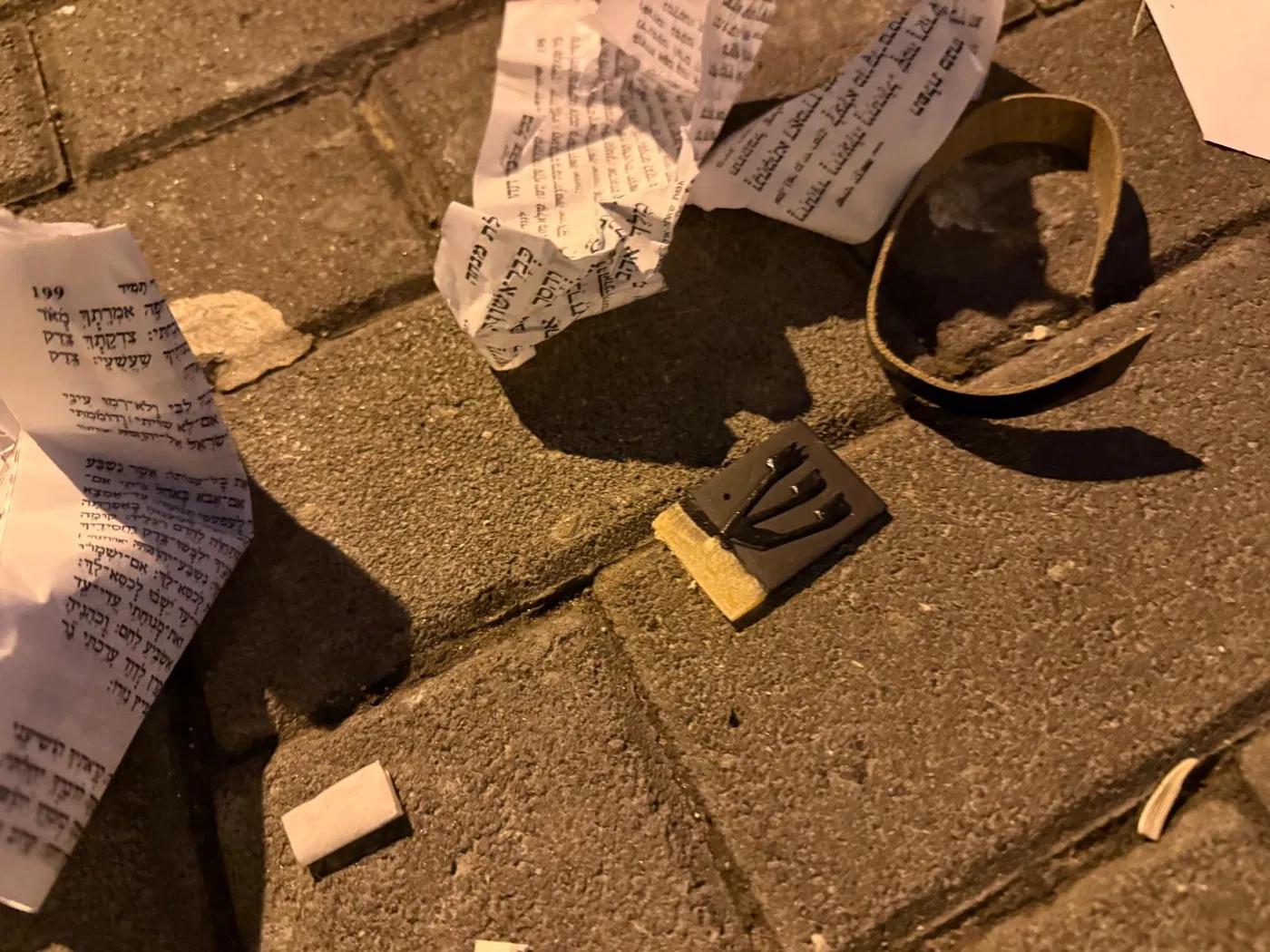 Destroyed tefilin at Beit Yosef.