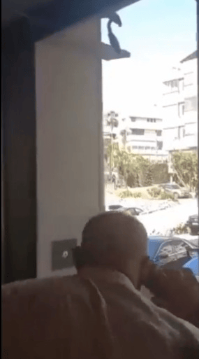 Local Lebanese man calling to report the gunfire on the US Embassy.