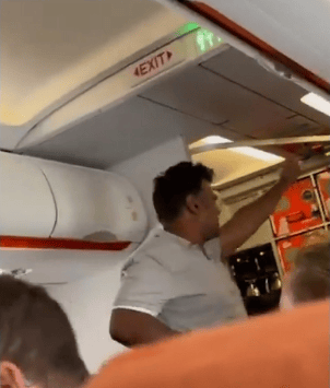 Threatening to blow up the plane.