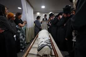 Funeral of Levi Yitzhak Pash one of the six victims in todays terror attack