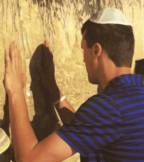 Charlie Kirk at the Western Wall in Jerusalem