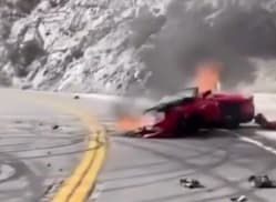 A photo from the scene of the car crash.