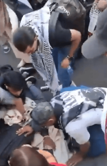 A Palestinian victim of stabbing.