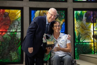 Moran Samuel and Israeli President Reuven Rivlin