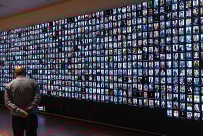 Pictures of people murdered during the October 7 massacre