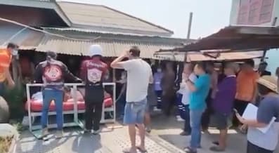 Rescue team helps transport obese woman to hospital